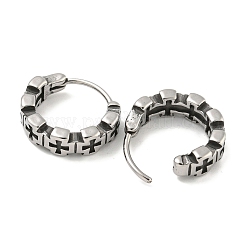 Orecchini a cerchio in acciaio chirurgico inossidabile 316&nbsp;EJEW-D096-09G-AS