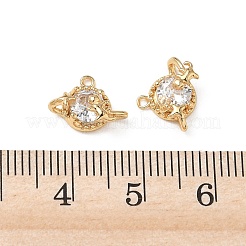 Messing micro pave klar zirkonia charme&nbsp;KK-P355-07G