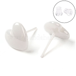 Boucles d'oreilles coeur en céramique de zircone biocéramique hypoallergénique&nbsp;EJEW-C065-02