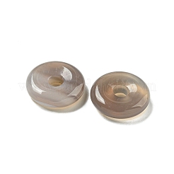 Dijes de disco pi/donut de ágata gris natural&nbsp;G-G142-01J