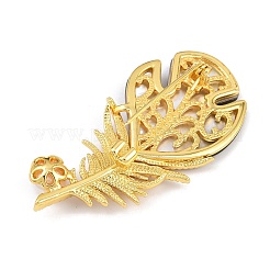Brosche aus Messing mit Mikropavé und Zirkonia und Muschel&nbsp;JEWB-C0410-03G