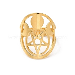 Verstellbare Ringe aus 304 Edelstahl für Damen&nbsp;RJEW-G291-01G