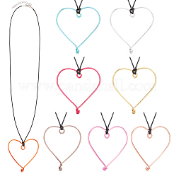 Colliers pendentif en aluminium&nbsp;NJEW-NB00002