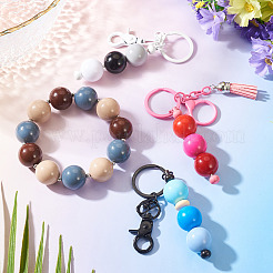 15pcs 3 couleurs perles acryliques opaques&nbsp;SACR-TADJ0001-05B