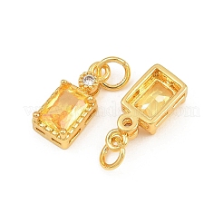 Charms in ottone zirconi a pavé di ottone&nbsp;CU-CBA3D67-07G-02