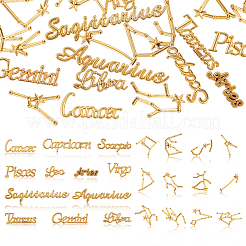 Zwölf Sternbilder aus Legierung mit Cabochons&nbsp;DIY-CJ0001-29