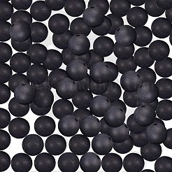 Natürlich gefärbte und erhitzte schwarze Achat-Edelsteinperlen&nbsp;G-NB0001-05