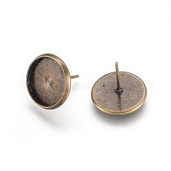Impostazioni perno orecchino ottone&nbsp;KK-E589-14mm-AB-NR