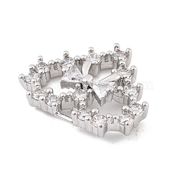Pendentifs en laiton zircon cubique transparent&nbsp;LS-KK-K371-29B-P