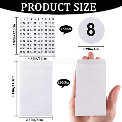 100 Stück Umschläge aus Kraftpapier&nbsp;AJEW-CP0007-43A