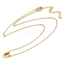 Collares colgantes de acero inoxidable 304 con revestimiento iónico (IP)&nbsp;NJEW-R050-01G-21