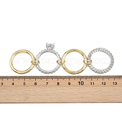 Bagues en laiton avec micro pavé de zircons cubiques pour femmes&nbsp;RJEW-P160-01F-G01