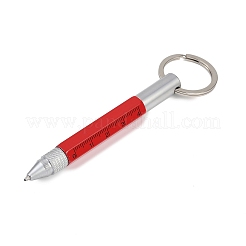 Praktischer 6-in-1 Schlüsselanhänger-Stift aus Aluminium&nbsp;LS-AJEW-R004-01P-01