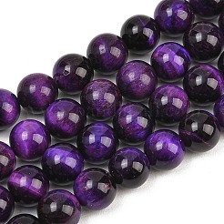 Natürlichen Tigerauge Perlen Stränge&nbsp;G-S259-03A-10mm