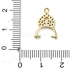 Messing-Mikro pflastern klare Zirkonia Anhänger Bügel&nbsp;KK-L229-033G