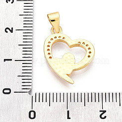 Pendenti in zirconi cubici trasparenti in micro pavè di ottone&nbsp;KK-N268-82G