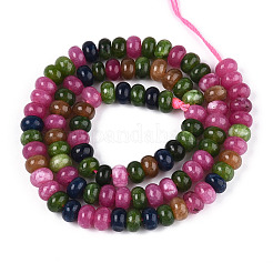 Gefärbt natürlichen weißen Jade Perlen Stränge&nbsp;G-T139-58B-01