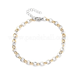 Pulseras de cadena rolo de acero inoxidable 304 para mujer&nbsp;BJEW-Z152-01GP