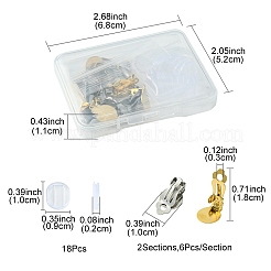 12 Stück 2 Farben 304 Edelstahl Ohrclip-BeZubehör&nbsp;STAS-FS0001-50