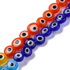 Chakra-Thema handgemachte böser Blick Bunte Malerei Perlen Stränge&nbsp;LAMP-G164-07A