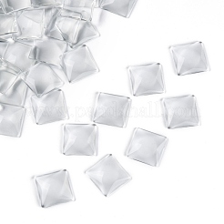 Vetro trasparente cabochon quadrati&nbsp;GGLA-A001-30mm