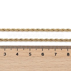 Collane unisex in acciaio inossidabile 304 con catena a corda&nbsp;X-STAS-D0002-33G