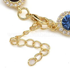 Braccialetti con maglie e ciondoli con micro pavé di zirconi in ottone&nbsp;BJEW-K261-01G