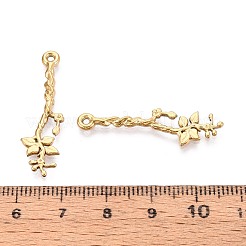 Branche en acier inoxydable 304 avec pendentifs en forme de feuille&nbsp;STAS-T067-45G