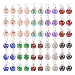 100 pendentif en verre peint à la cuisson&nbsp;PALLOY-TAC0205