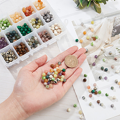 750pcs 15 estilos de cuentas de piedras preciosas naturales y sintéticas&nbsp;G-NB0003-88