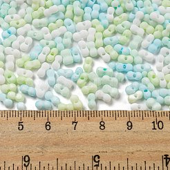Perline di semi di vetro satinato opaco color macaron&nbsp;SEED-K009-12B-03