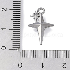 Gestell-Plating-Legierung Jet Strass Anhänger&nbsp;PALLOY-F018-18B-02