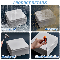 Scatole per cavi in plastica ABS impermeabili per esterni&nbsp;CON-WH0089-232A