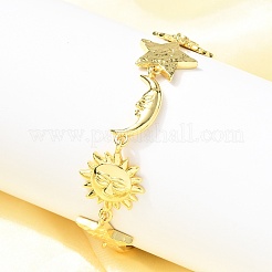 Lien en laiton bracelets pour les femmes&nbsp;BJEW-C118-01G