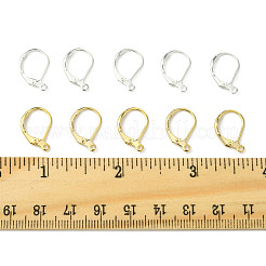 20 Stück 2-farbige Messing-Ohrringe mit Hebelverschluss&nbsp;KK-FS0001-47