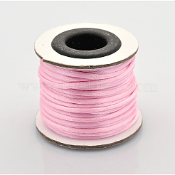 Cordons fil de nylon tressé rond de fabrication de noeuds chinois de macrame rattail&nbsp;NWIR-O001-B-M2