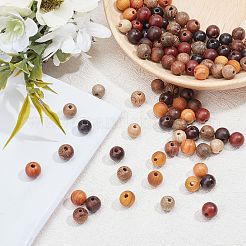 100 Stück 10 Farben natürliche afrikanische Padauk Holzperlen Stränge&nbsp;WOOD-FH0001-71
