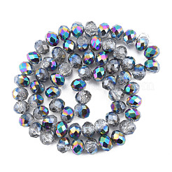 Fili di perle di vetro elettrolitico trasparente crackle&nbsp;EGLA-T008-028-B01
