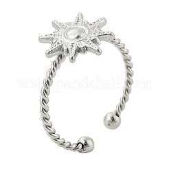 Anelli aperti in acciaio inossidabile 304 per le donne&nbsp;RJEW-G338-13P