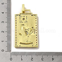 Pendenti in ottone con micro pavé di zirconi e smalto&nbsp;KK-H458-03G-21