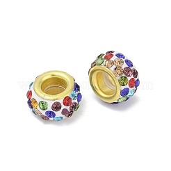 Perles pavées d'argile en alliage de strass&nbsp;ALRI-D300-04G-06