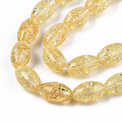 Trasparente perle di vetro crackle fili&nbsp;GLAA-S192-B-010G