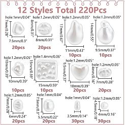 12 Satz 12 Stile ABS-Kunststoff-Imitationsperlen&nbsp;FIND-AR0005-25