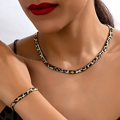 Legierung leopardenmuster schlange kette halsketten & armband sets&nbsp;FS-WGE503A-01