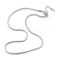 Collane con catena in corda di acciaio inossidabile 304 per donna&nbsp;LS-NJEW-Q026-02P
