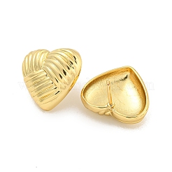 Orecchini a bottone in ottone placcato a cremagliera&nbsp;EJEW-C102-14G