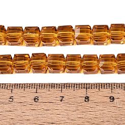 Abalorios de vidrio transparente hebras&nbsp;GLAA-R041-8x8mm-A08