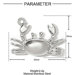 Anhänger aus Edelstahl 304&nbsp;STAS-OY001-15P