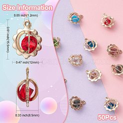 50 Stück hellgoldene Eisenanhänger mit Regalbeschichtung&nbsp;IFIN-CJ0001-76