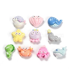 Meereslebewesen undurchsichtige Decoden-Cabochons aus Harz&nbsp;RESI-I338-01